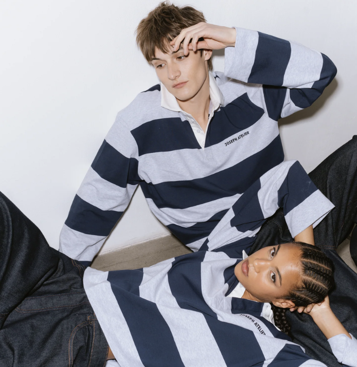 Joseph Atelier striped rugby polos